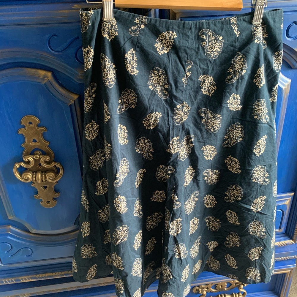 Banana Republic Lined A-line Skirt Paisley Size 6 - Picture 3 of 4